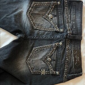 Miss Me Black Boot Cut Jeans with Embellished Pockets